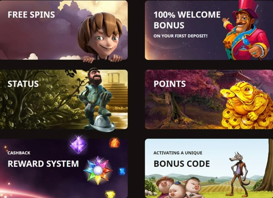 Бонусы на официальном сайте казино Play Fortuna